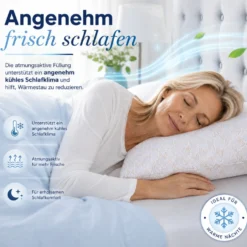 Kühlendes Kissen mit Kupferfasern