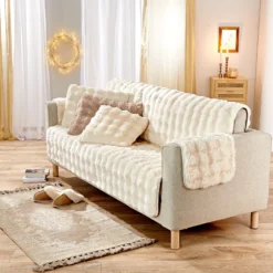 Kissen "Bubble-Fleece" 40 x 60 cm creme Eldo