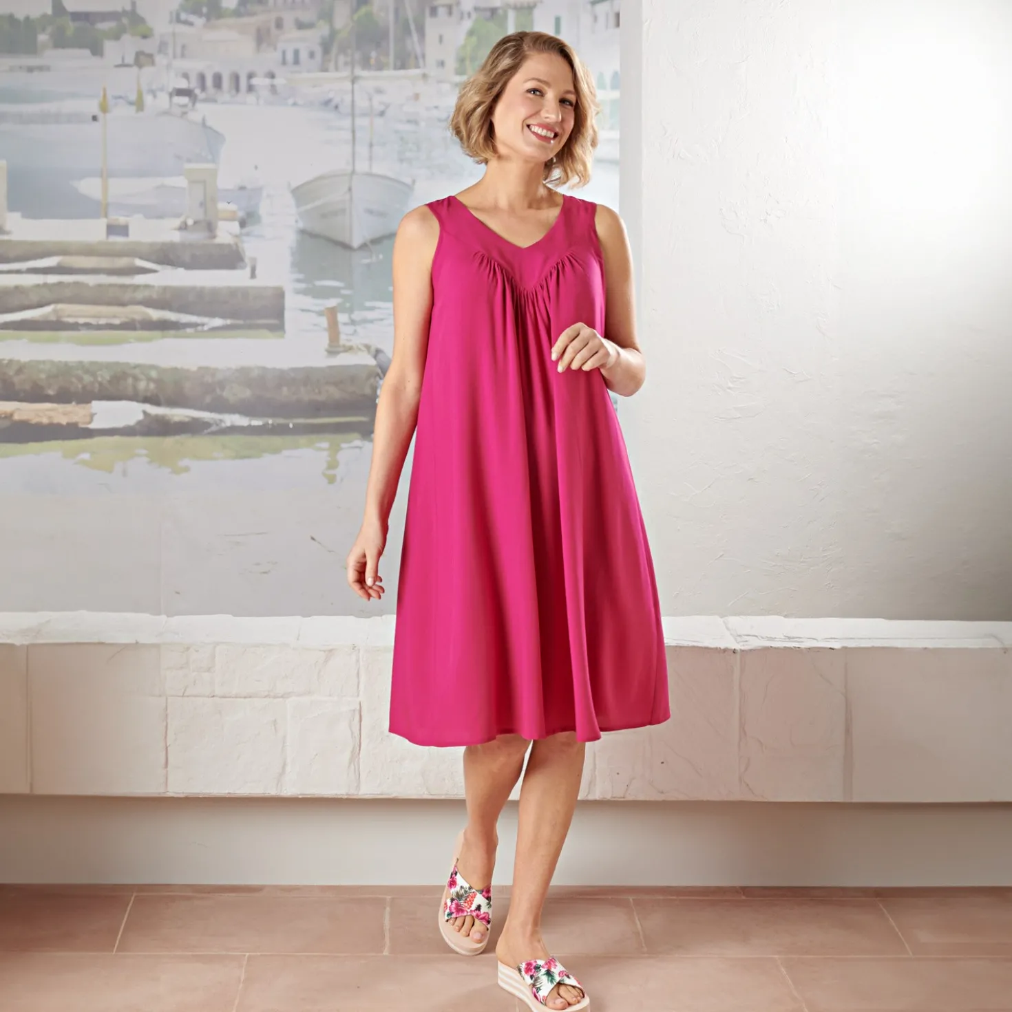 Kleid "Iris" fuchsia