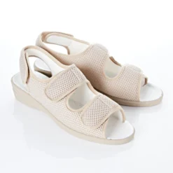 Klettsandalette „Britta" beige