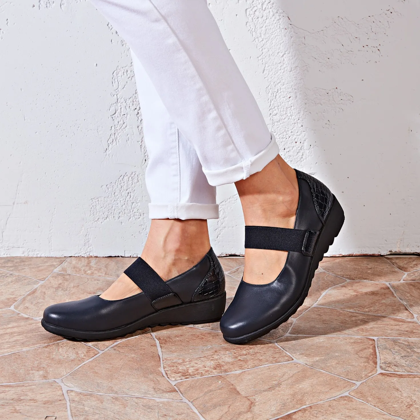 Komfort-Ballerina Brigitte navy