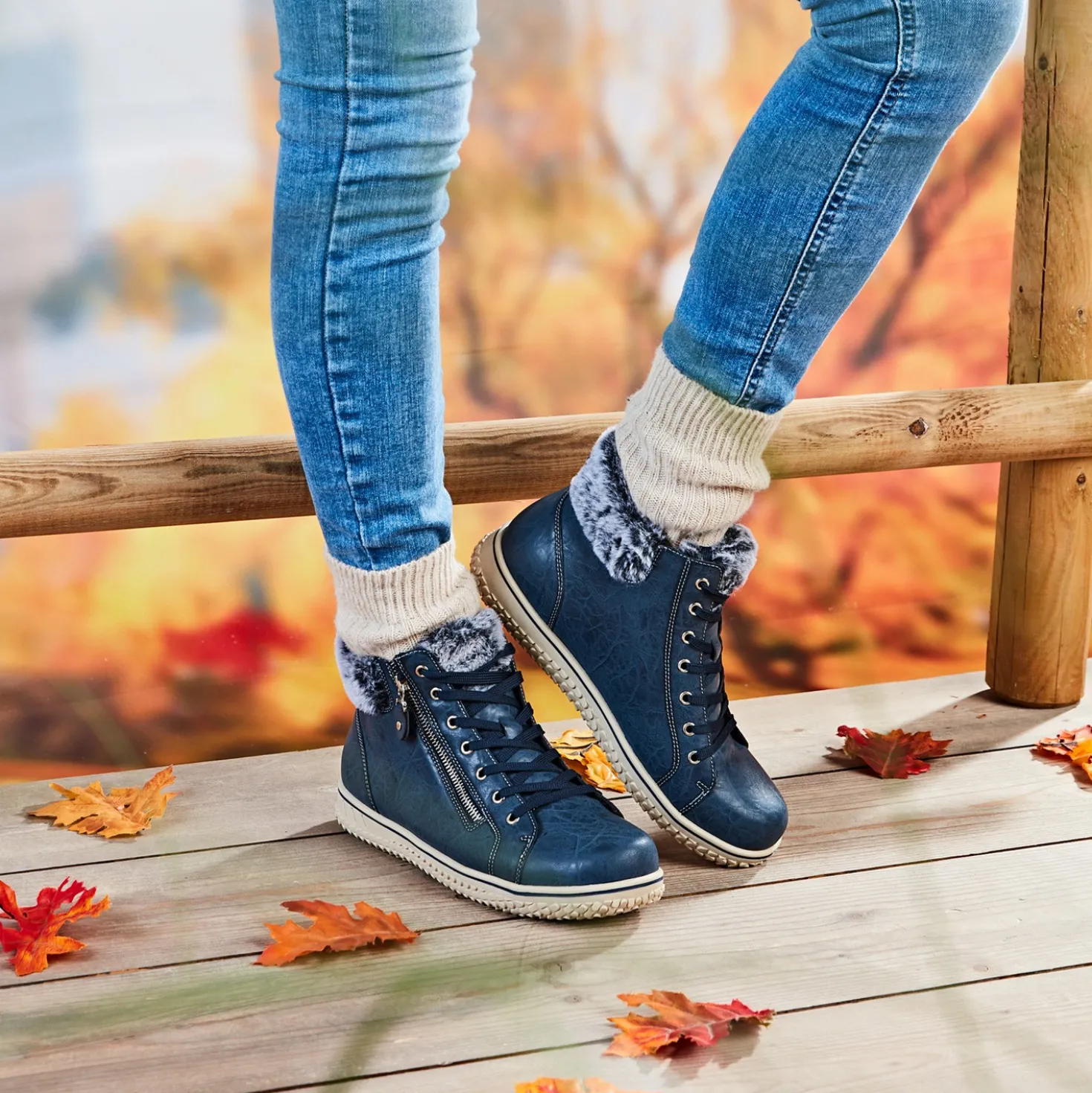 Komfort-Boots "Gloria" blau