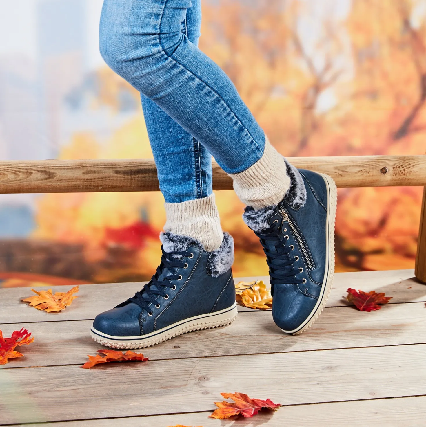 Komfort-Boots "Gloria" blau