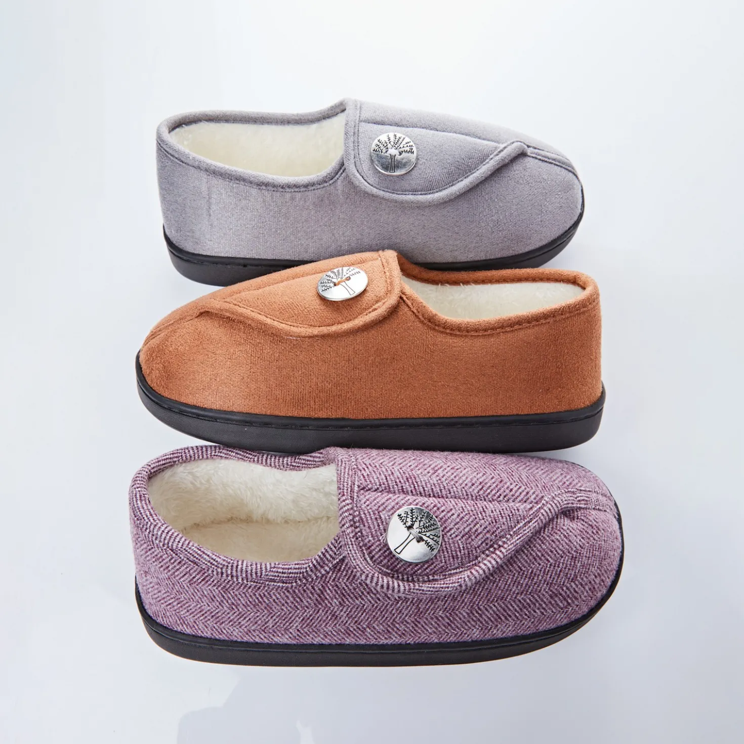 Komfort-Pantoffel "Irene" grau