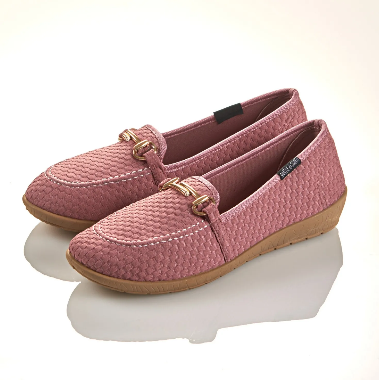 Komfort-Schuh Mokassin "Bärbel" burgund