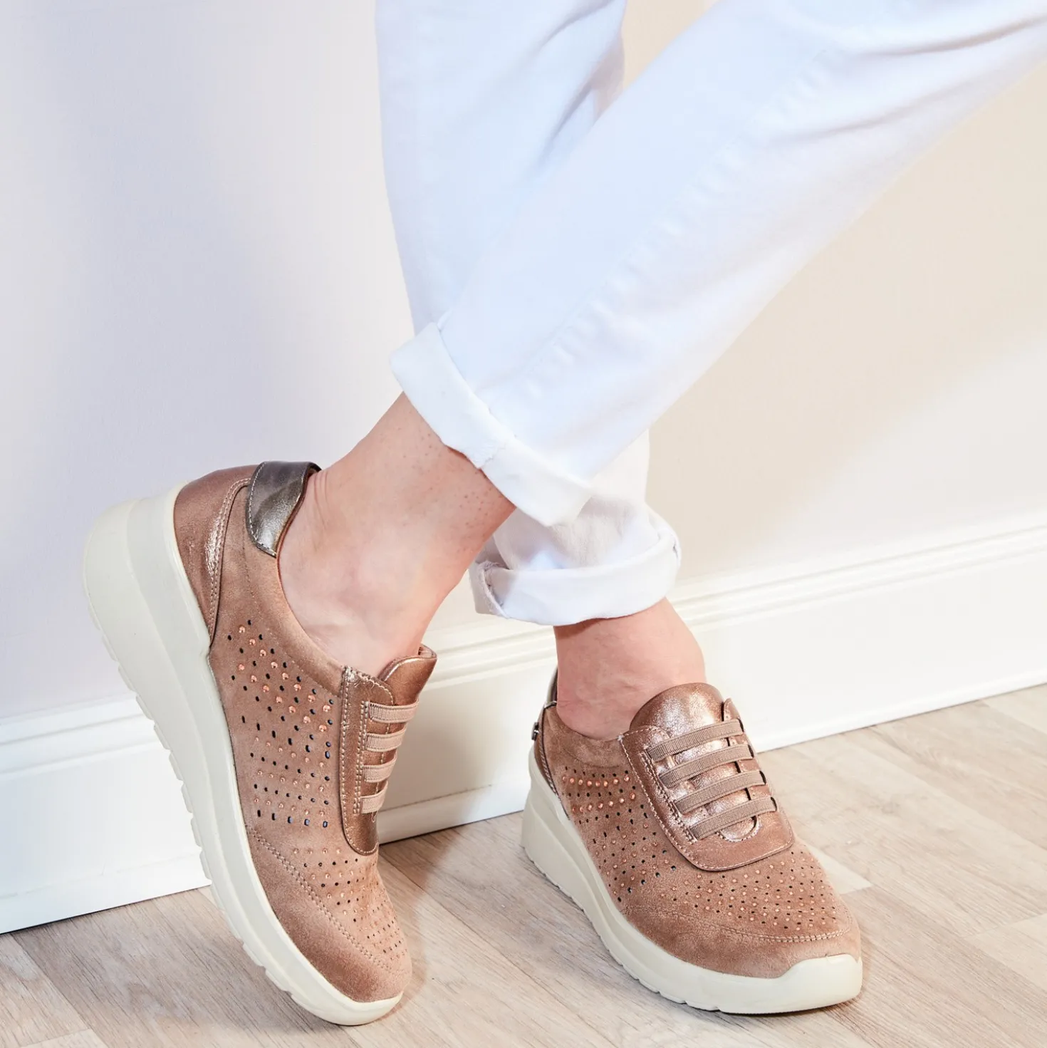 Komfort-Sneaker "Anni" champagner