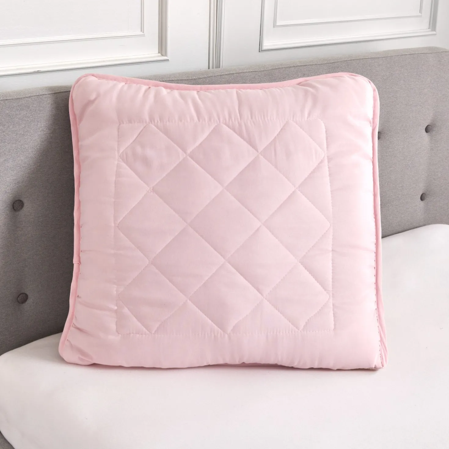 Kopfkissen versteppt rosé 80x80cm Eldo