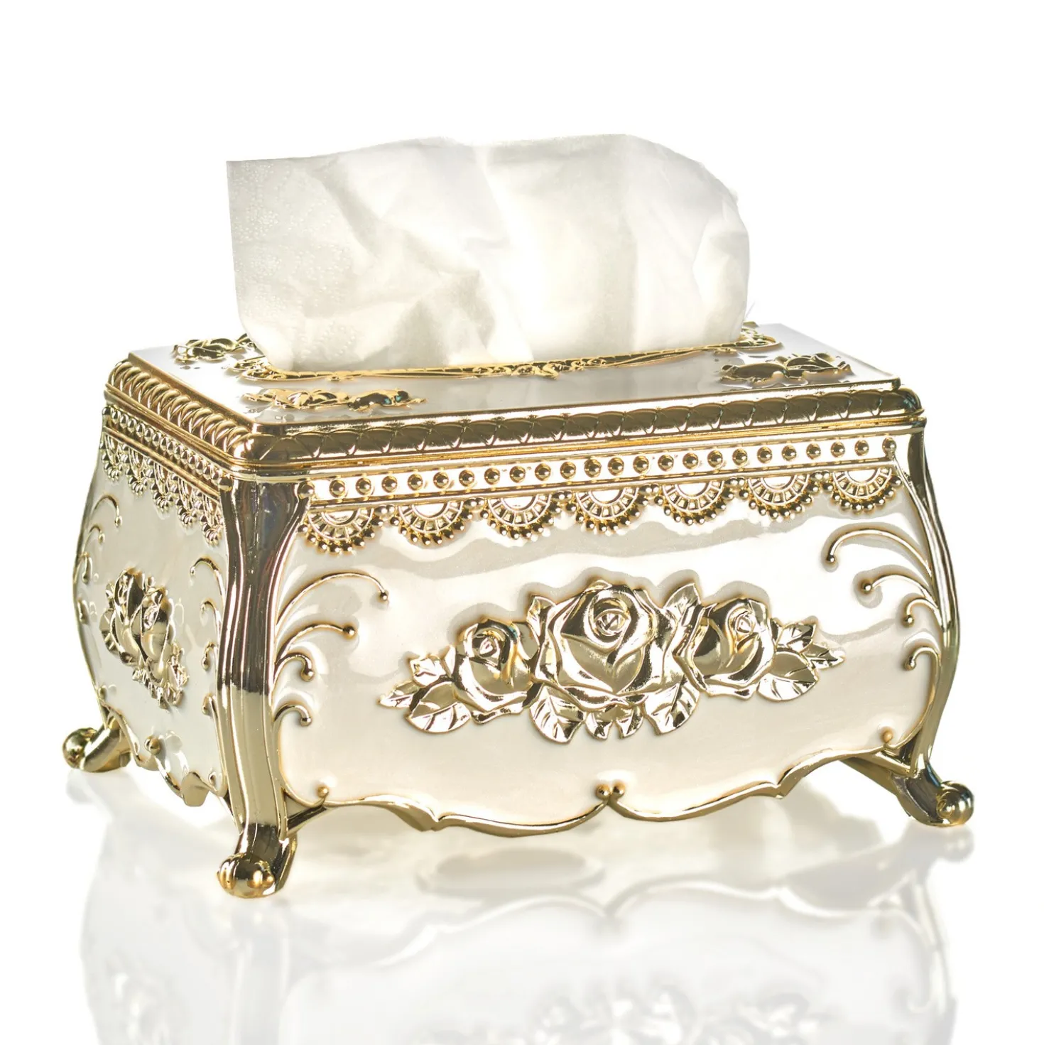 Kosmetiktücher-Box „Barock-Rosen“