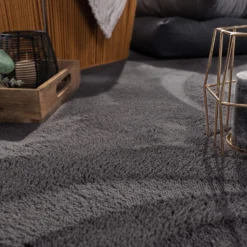 Kurzflor-Teppich CADIZ 630 Anthrazit Rund Paco Home