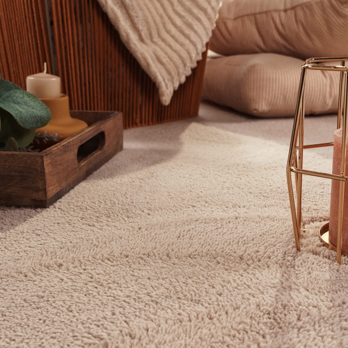 Kurzflor-Teppich CADIZ 630 Beige Rechteckig Paco Home