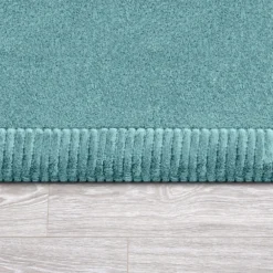Kurzflor-Teppich TATAMI 475 Blau Rund Paco Home