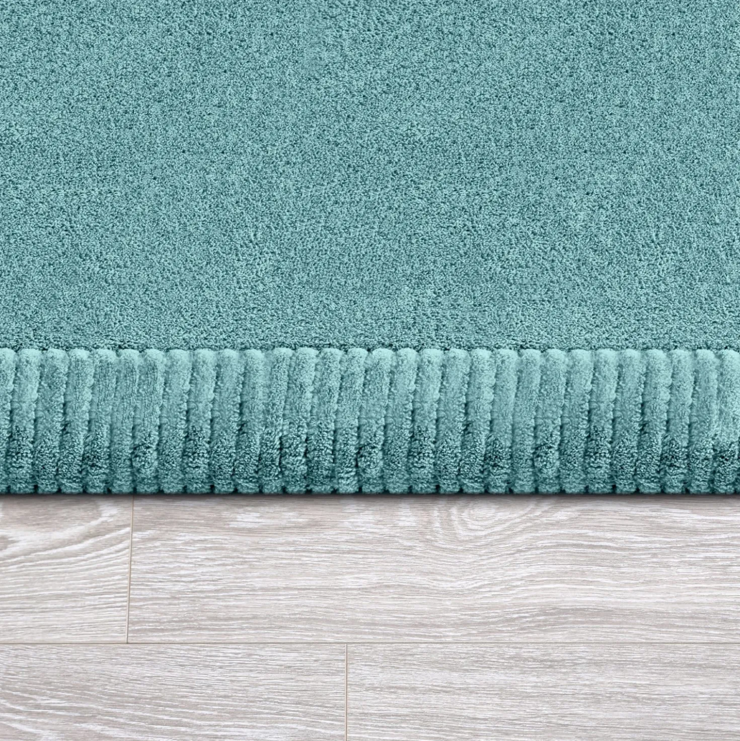 Kurzflor-Teppich TATAMI 475 Blau Rund Paco Home