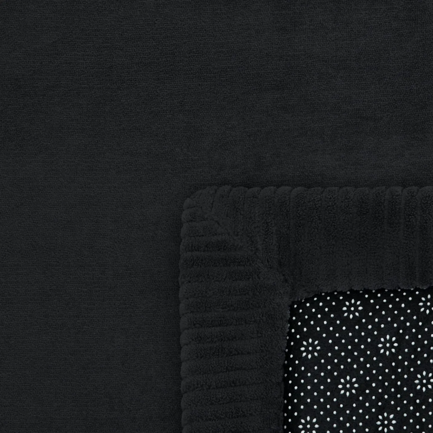 Kurzflor-Teppich TATAMI 475 Schwarz Rund Paco Home
