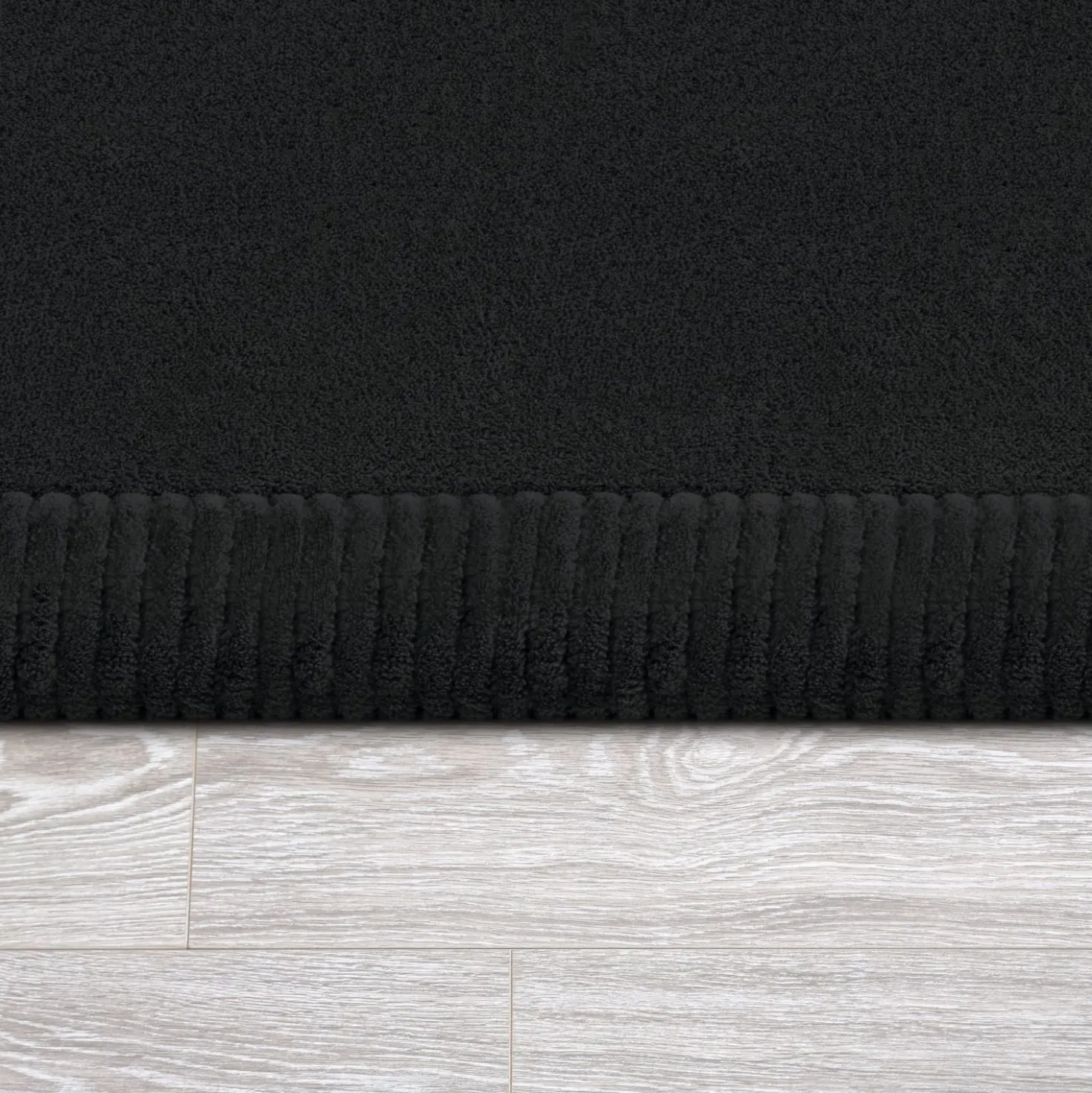 Kurzflor-Teppich TATAMI 475 Schwarz Rund Paco Home