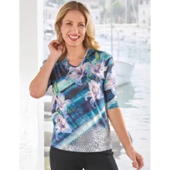 Langarm-Shirt "Lilien" Amélie di Santi