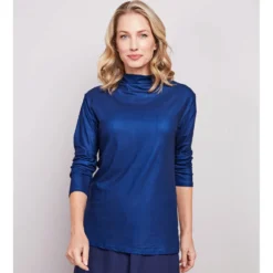 Langarmshirts weiß-marine-blau 3er-Set Amélie di Santi