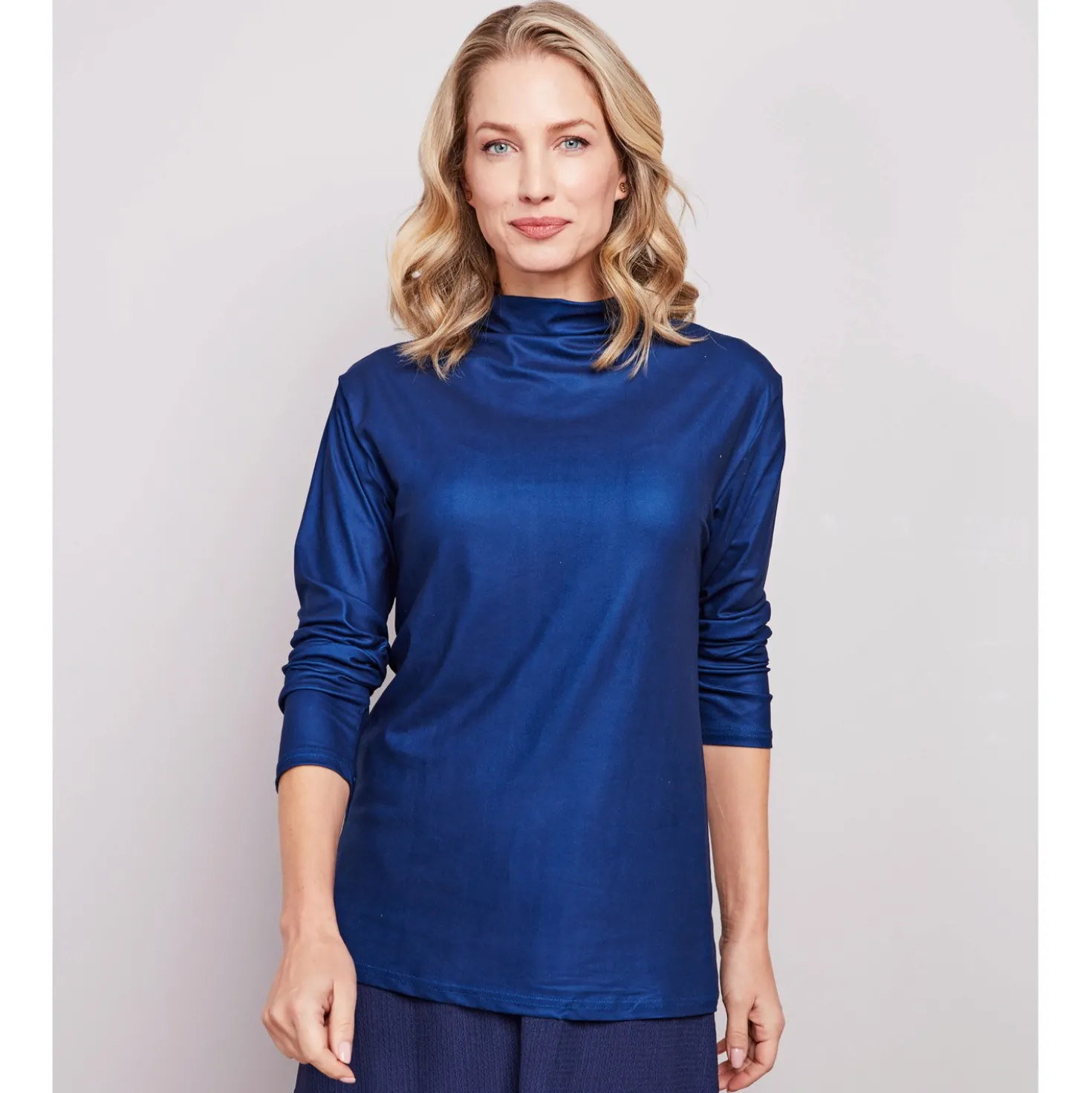 Langarmshirts weiß-marine-blau 3er-Set Amélie di Santi