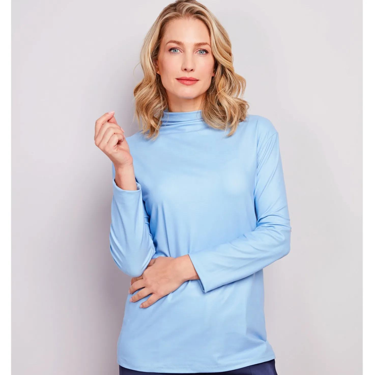 Langarmshirts weiß-marine-blau 3er-Set Amélie di Santi
