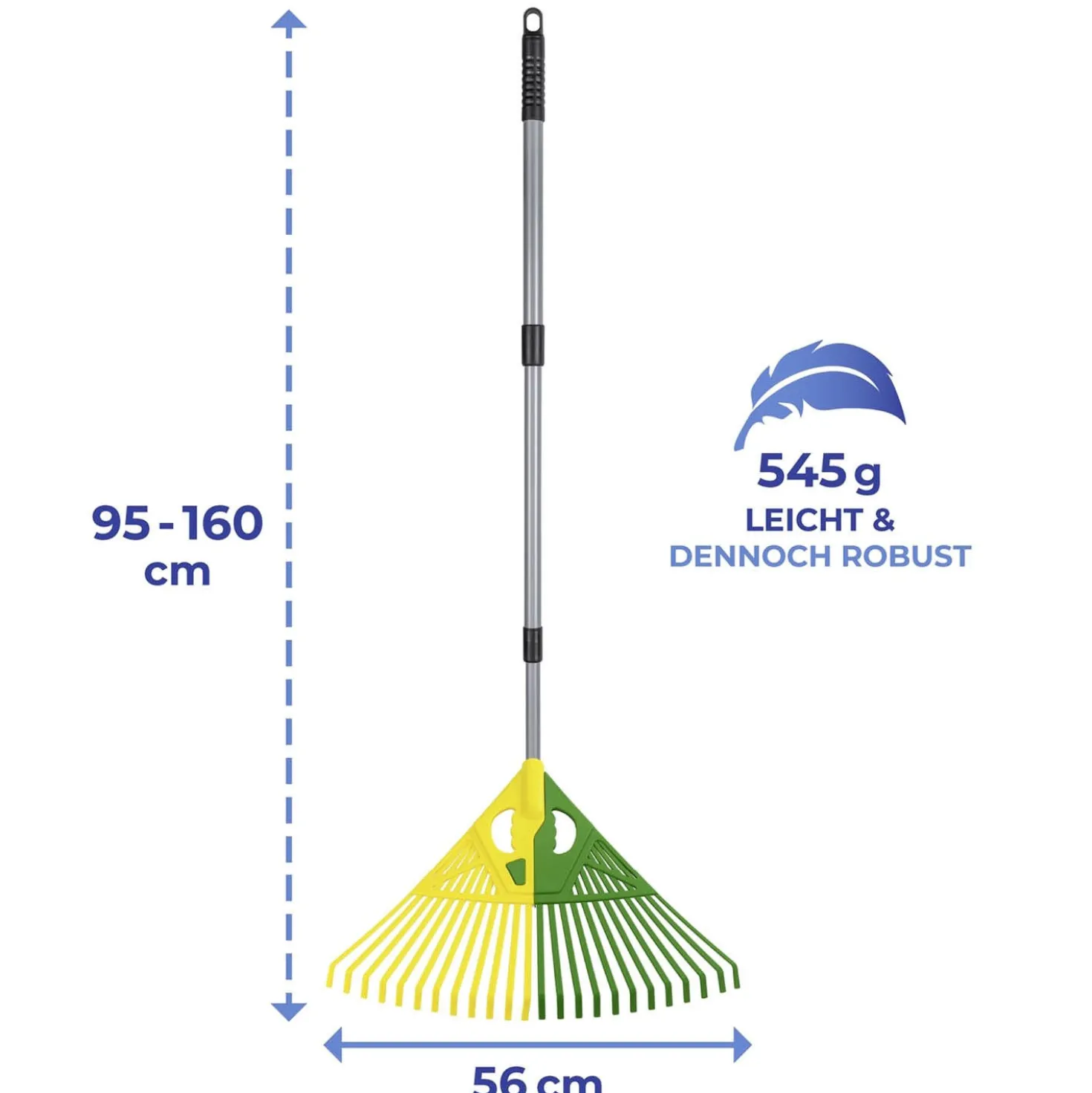 Laubrechen 3-in-1 mit Teleskopstiel MAXIMEX