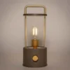 LED-Laterne Design A matt taupe