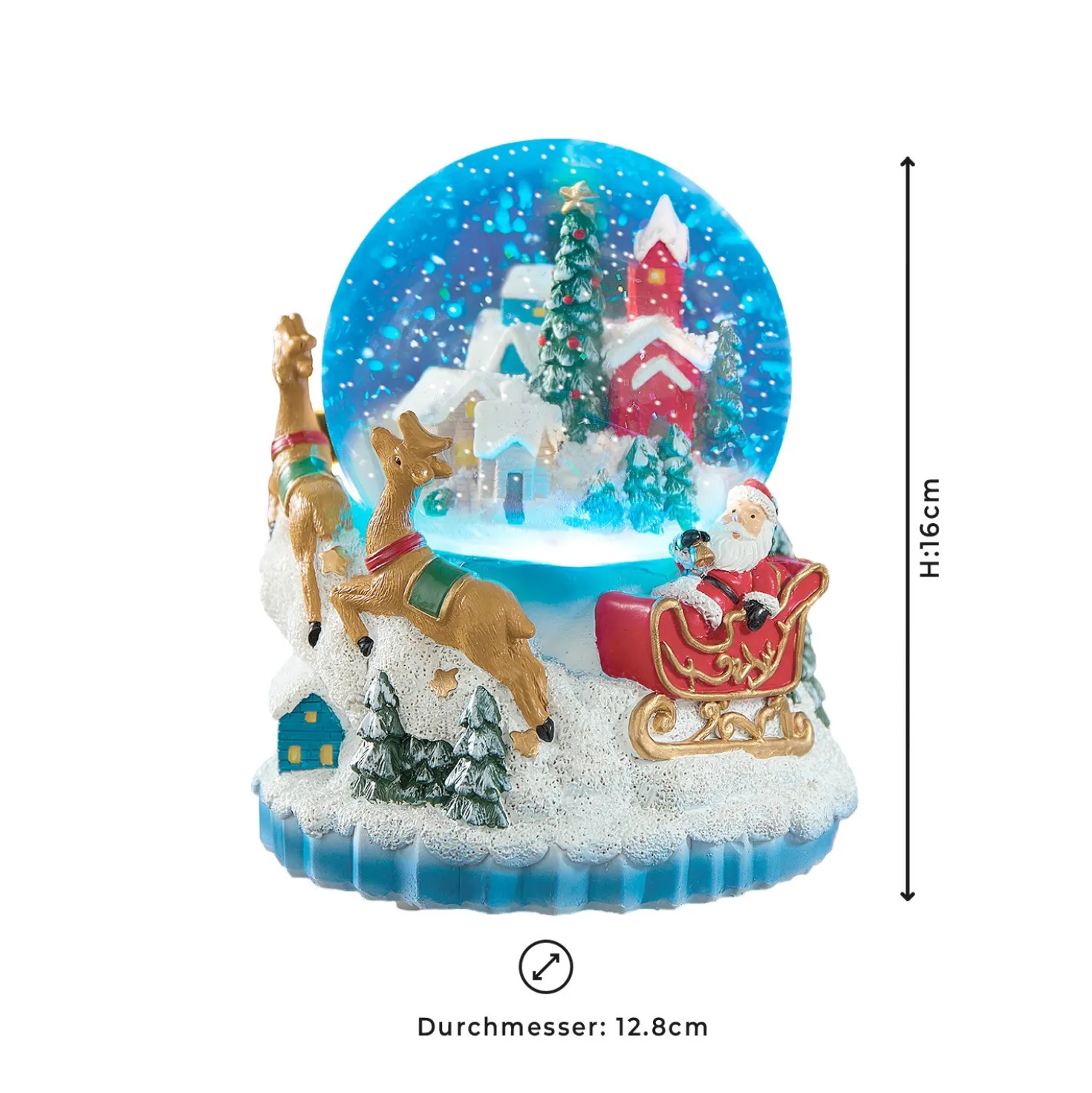 LED-Schneekugel mit Musik