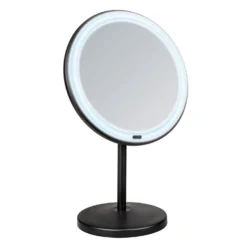 LED Stand-Kosmetikspiegel „Onno“ Schwarz WENKO