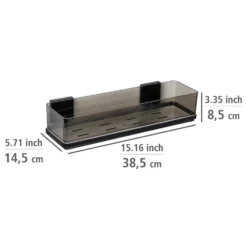 Maxiablage Quadro Vacuum-Loc Schwarz WENKO