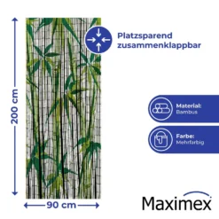 Maximex Bambusvorhang Bamboo, 90 x 200 cm
