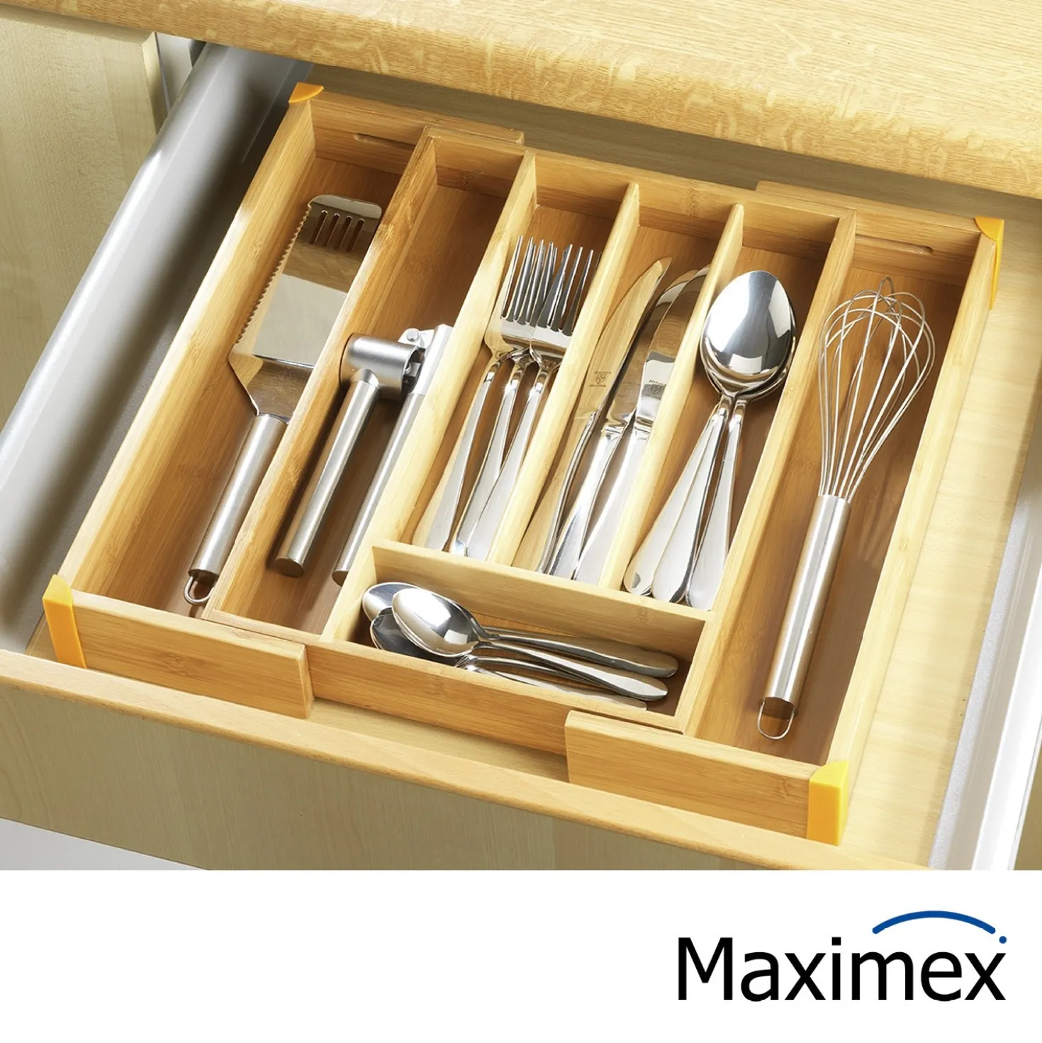 Maximex Besteckkasten Bambus, ausziehbar