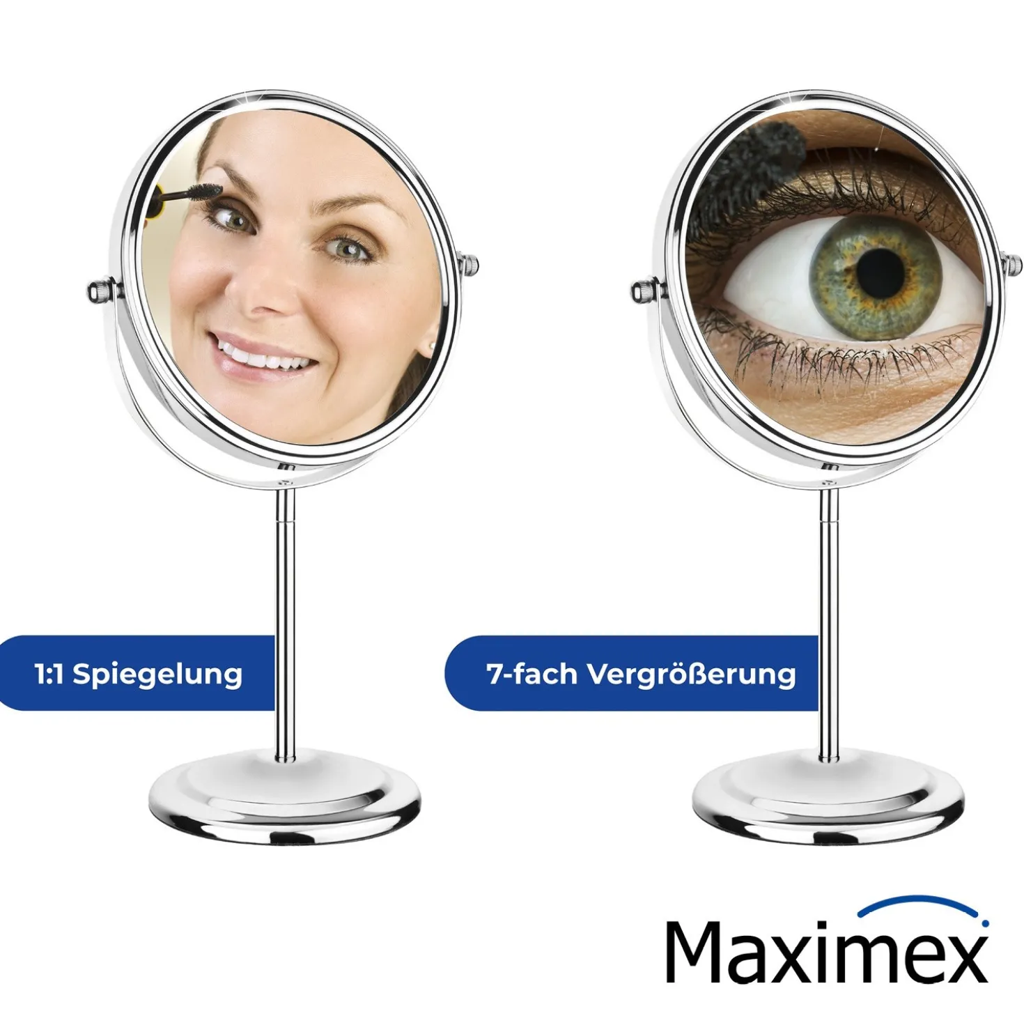 Maximex 7-fach Schmink-Hilfe, Spiegel mit 7-fach Vergrößerung