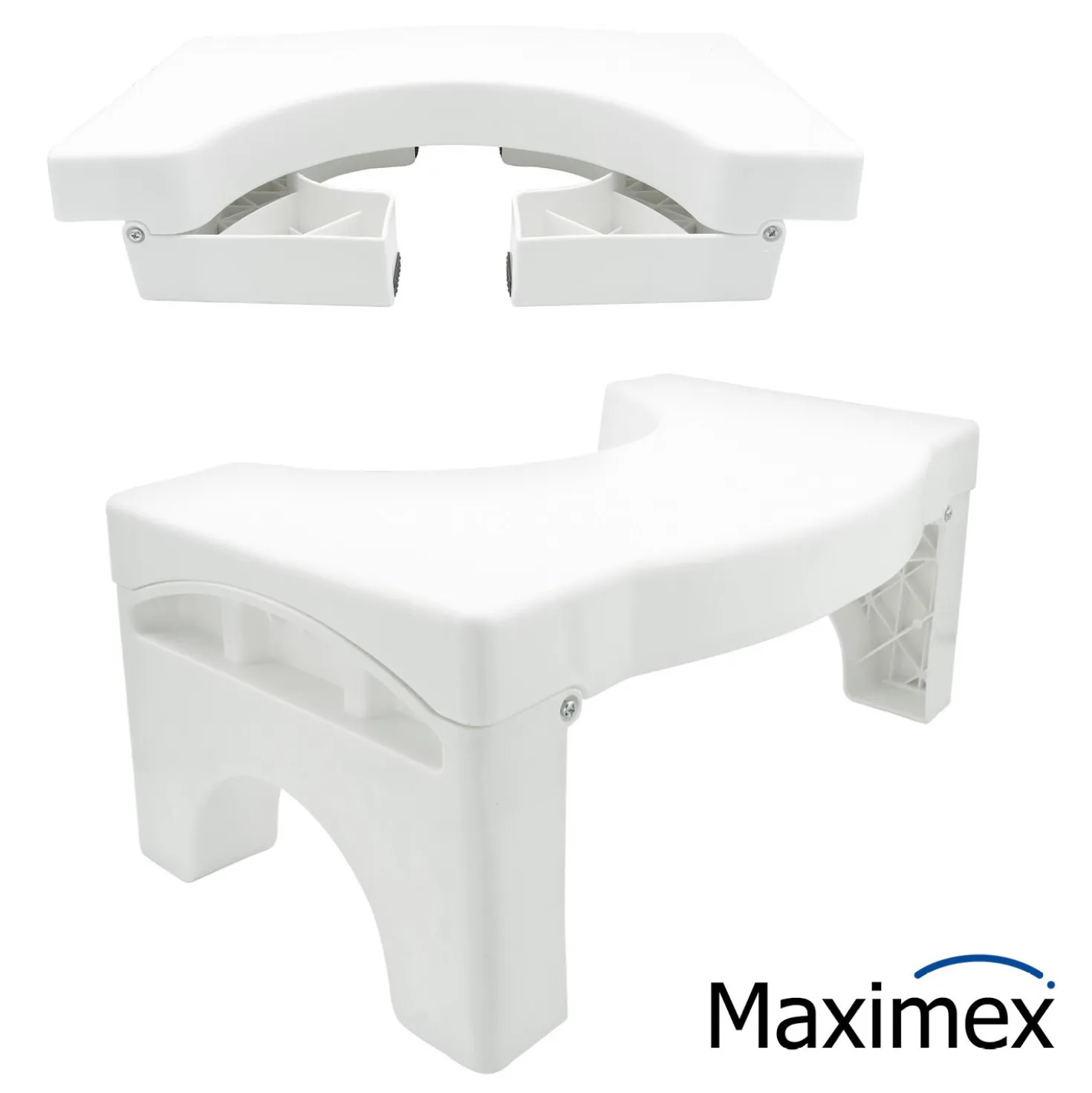 Maximex Faltbarer Toiletten-Fußhocker, Belastbarkeit bis 100 kg