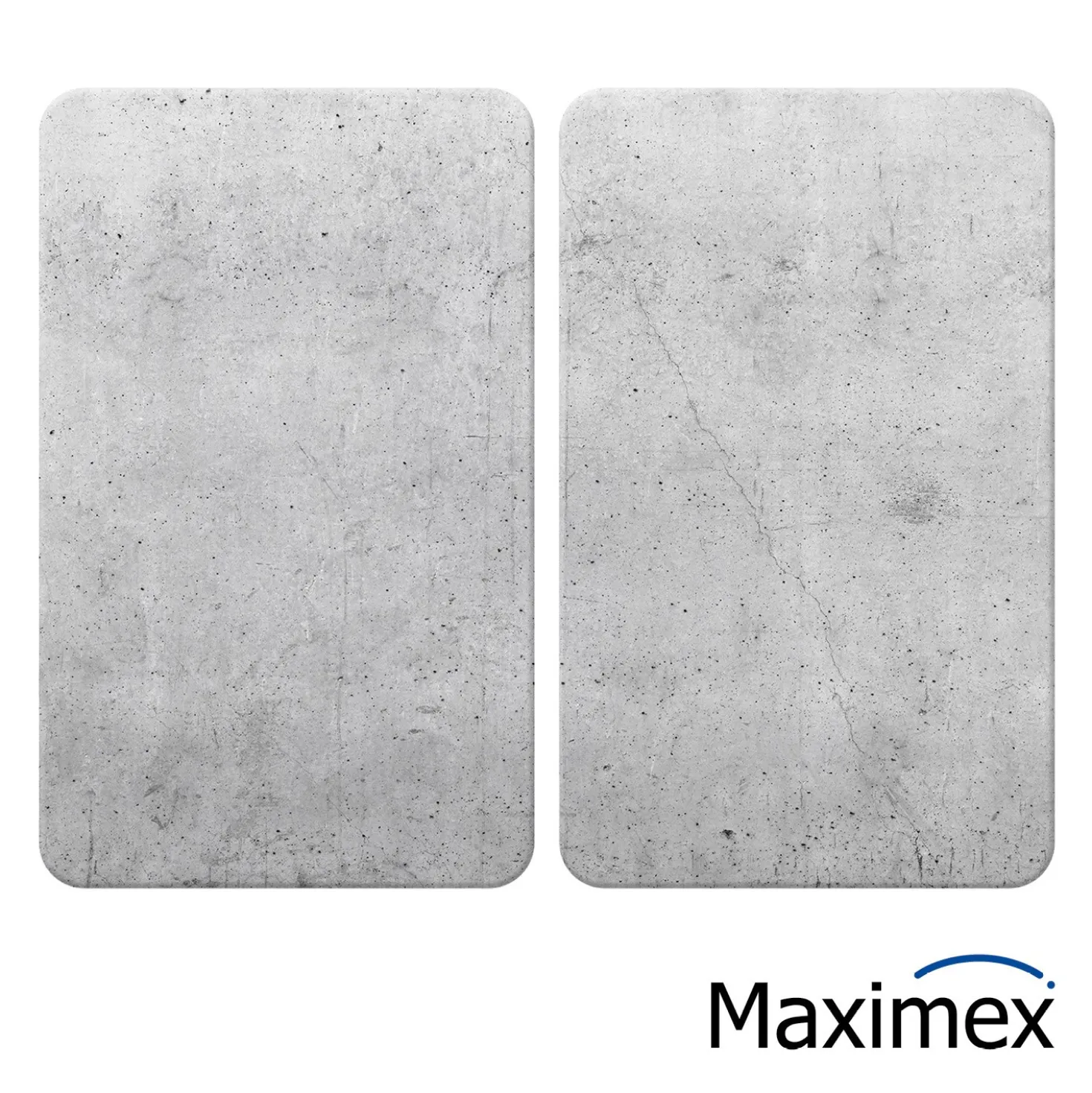 Maximex Glasabdeckplatten Universal Beton, 2er-Set, für alle Herdarten