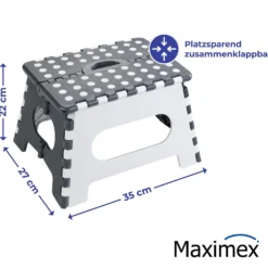 Maximex Klapphocker Secura, faltbarer Tritthocker