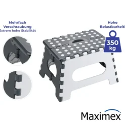 Maximex Klapphocker Secura, faltbarer Tritthocker