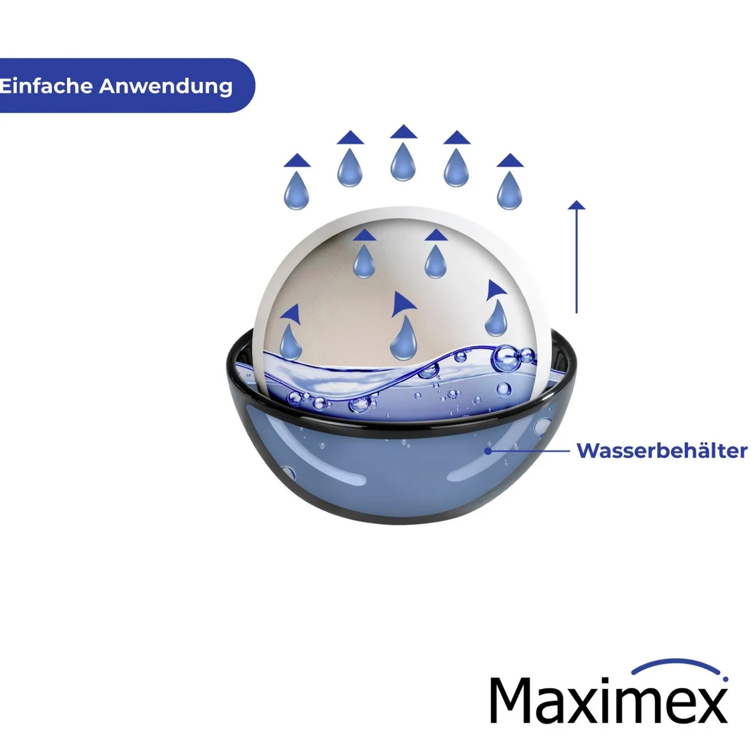 Maximex Luftbefeuchter Rondo 2er Set, Dekorativ und dezent