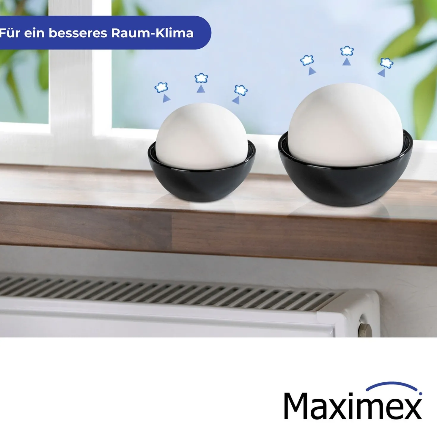 Maximex Luftbefeuchter Rondo 2er Set, Dekorativ und dezent