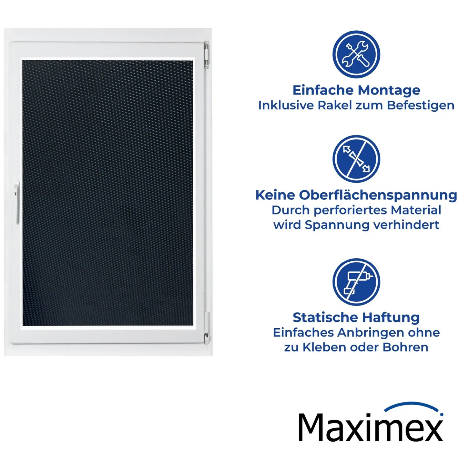 Maximex Sonnenschutzfolie perforiert, 56 x 200 cm