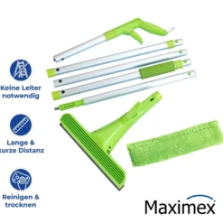 Maximex Sprüh-Fensterwischer extra lang, Arbeitshöhe bis 420 cm