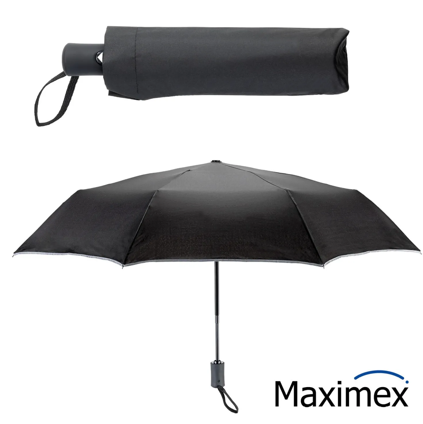 Maximex Sturm-Regenschirm REFLEKTA, sturmfester Schirm mit extra stabiler Stange
