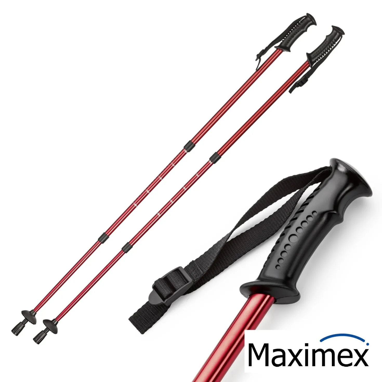 Maximex Trekking-Stöcke Teleskop, Wanderstock mit Anti-Schock-System