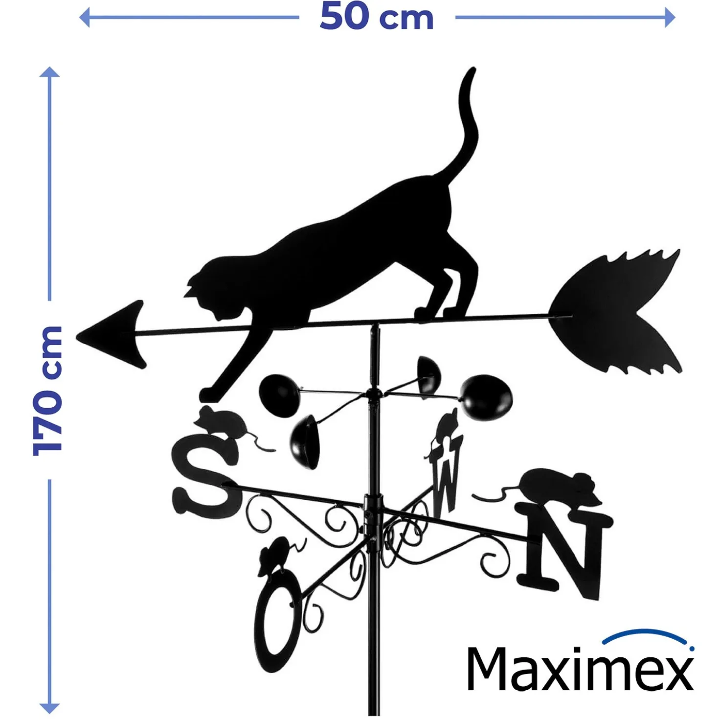 Maximex Wetterfahne Katze, Wetterhahn