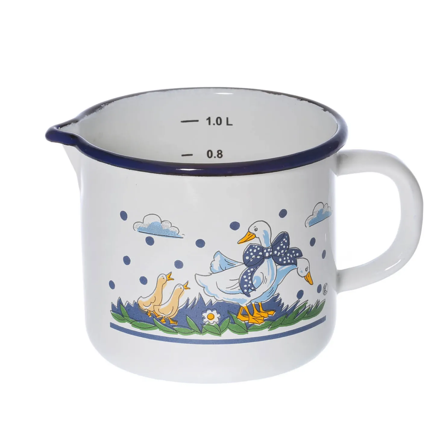 Milchtopf Ø 12 cm mit Ausguss Gänseglück KARL KRÜGER