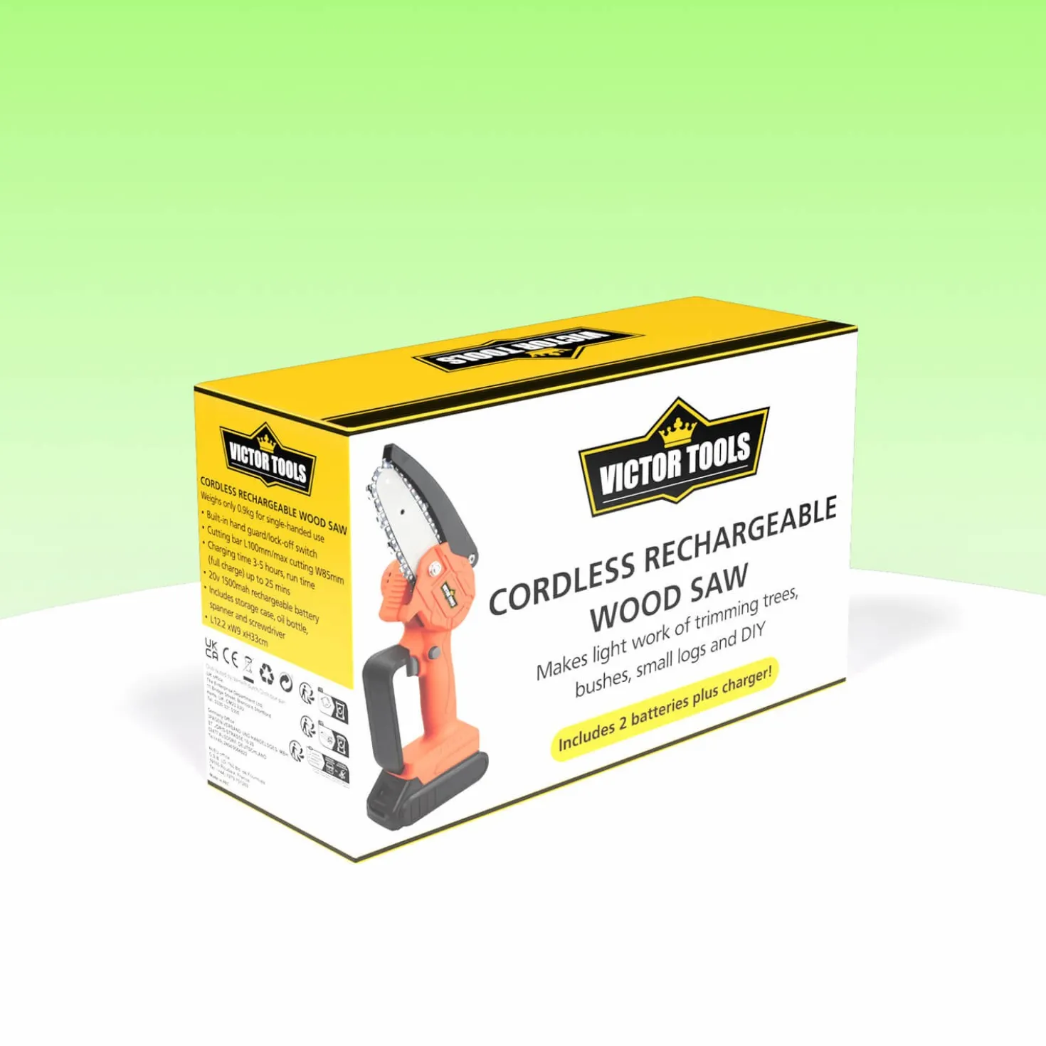 Mini Kettensäge mit Akku Victor Tools