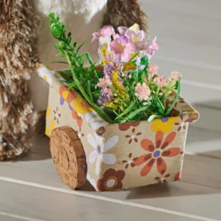 Osterdeko Hase mit Schubkarre 