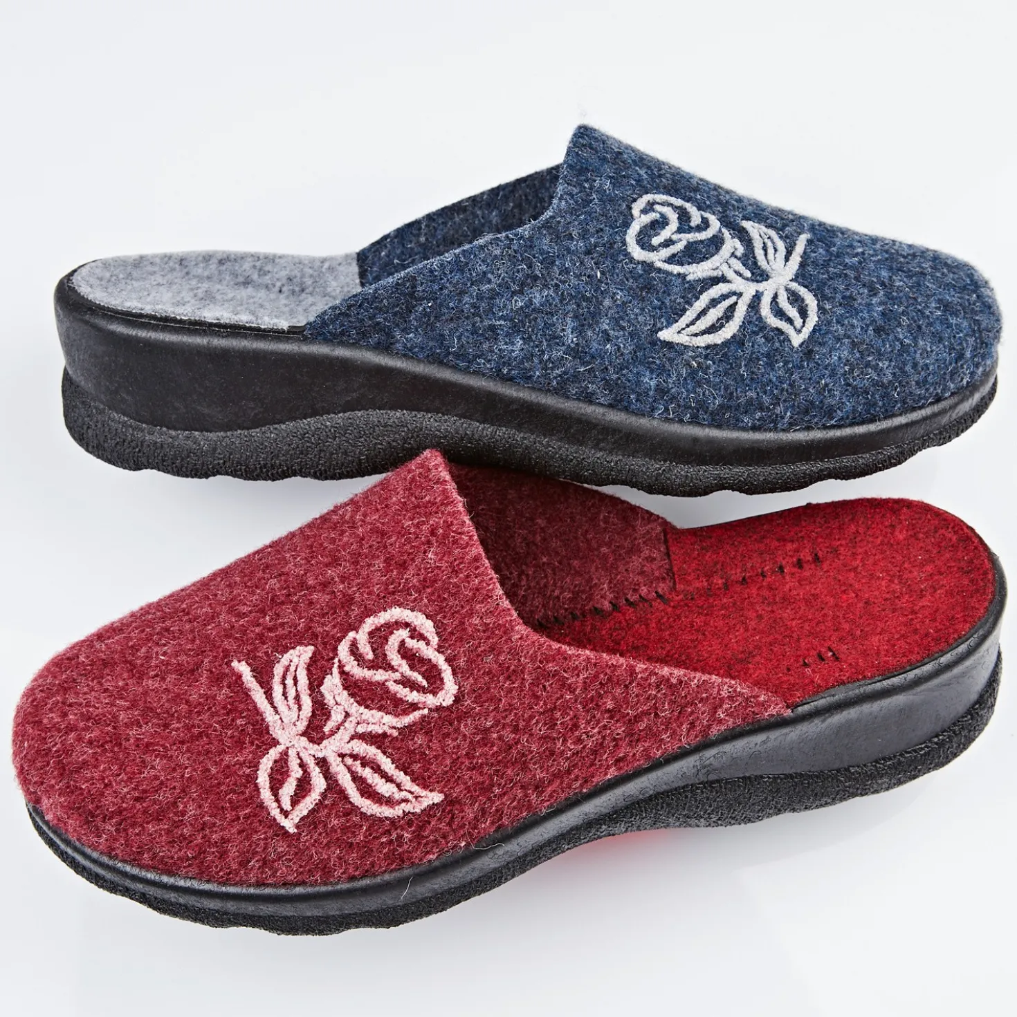 Pantoffel "Cara" bordeaux