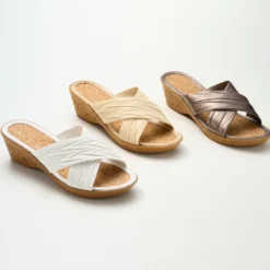 Pantolette "Sylvia" anthrazit-metallic