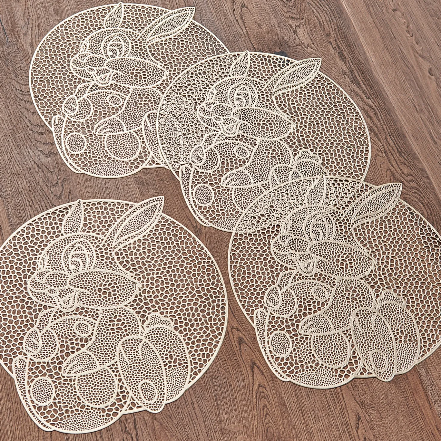 Platzsets "Ostern" goldfarben 4er-Set Eldo