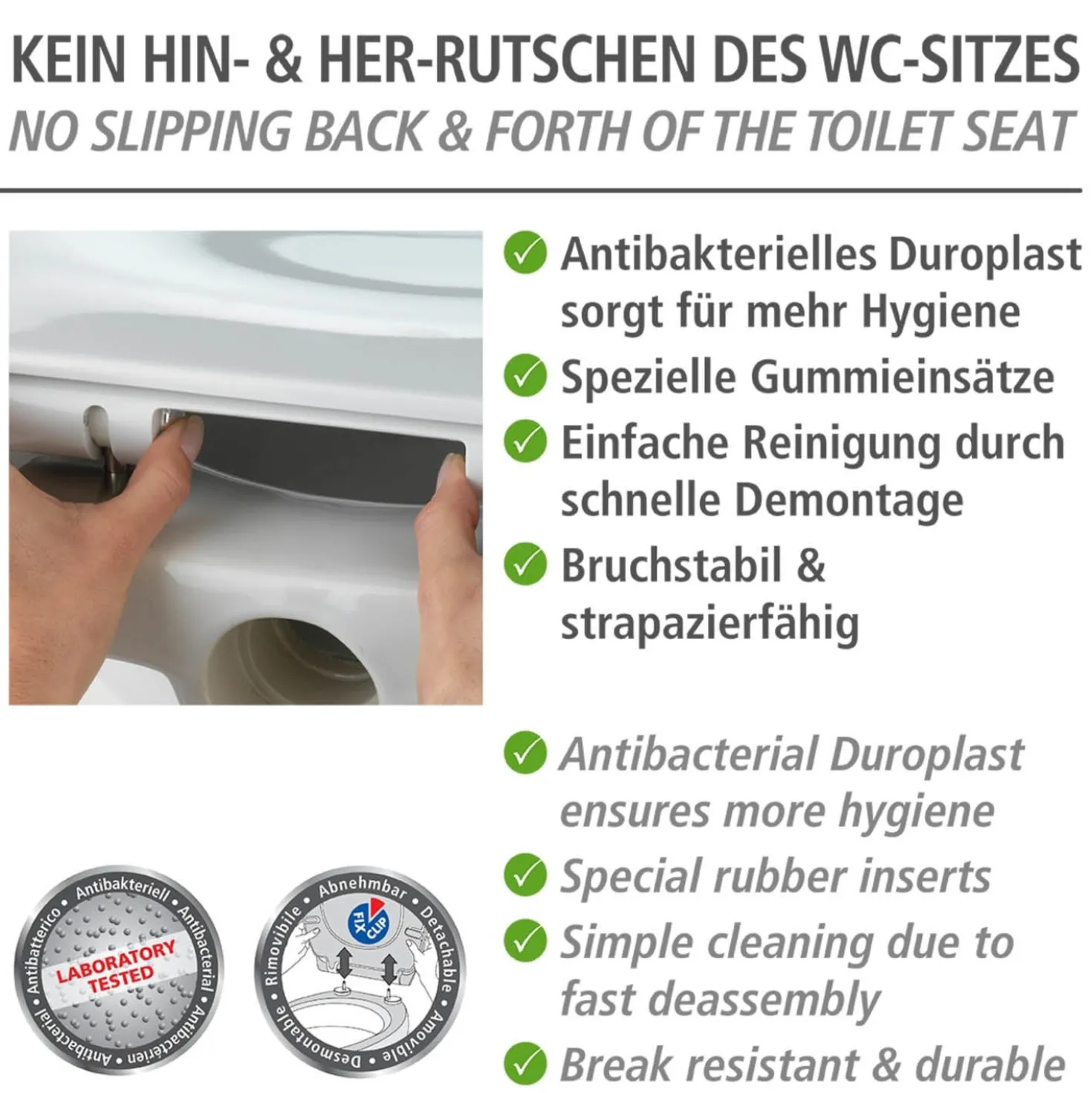 Premium WC-Sitz „Muschel“ Duroplast WENKO