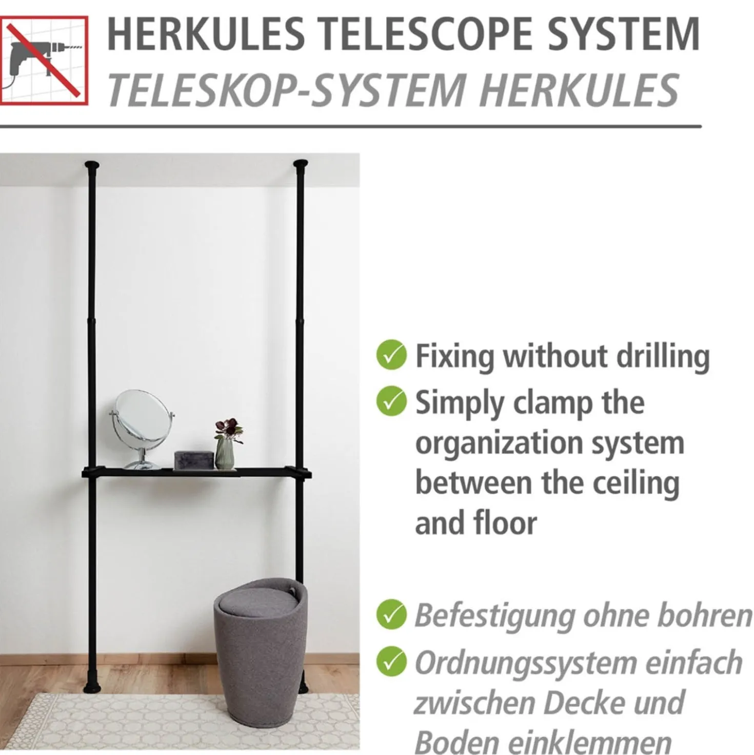 Regalboden Herkules Schwarz WENKO