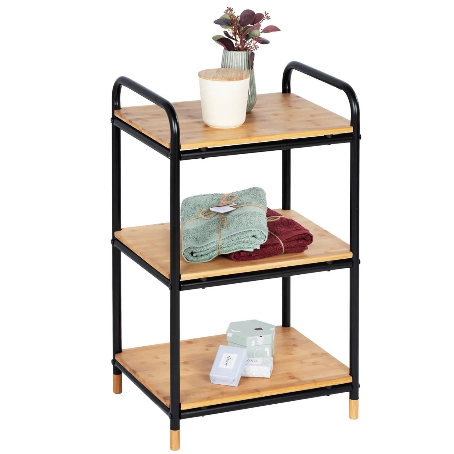 Regal Loft 3 Etagen aus Bambus WENKO